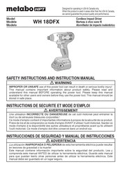 Hitachi Koki WH 18DFX Instrucciones De Seguridad Y Manual De Instrucciones