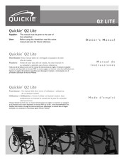 Sunrise Medical Quickie Q2 Lite Manual De Instrucciones