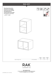 Rak Ceramics JOYOS040MGY Instrucciones De Montaje