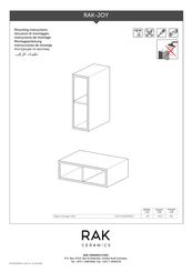 Rak Ceramics JOYOS020MGY Instrucciones De Montaje