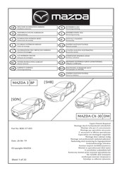 Mazda BDEL-V7-055 Instrucciones De Montaje