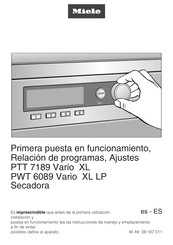 Miele PWT 6089 Vario XL LP Manual De Instrucciones