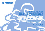 Yamaha RHINO YXR70FX Manual Del Propietário