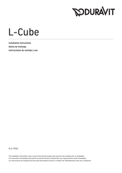 DURAVIT L-Cube LC 7550 Instrucciones De Montaje Y Uso