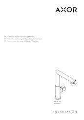 Axor Uno 450161 Serie Instrucciones De Montaje / Manejo / Garantía