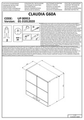 Forma Ideale CLAUDIA G60A Instrucciones De Montaje