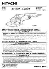 Hitachi G 18MR Manual De Instrucciones