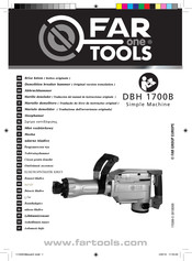 Far Tools One DBH 1700B Traduccion Del Manual De Instrucciones Originale