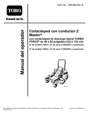 Toro Z Master TURBO FORCE 52 Manual Del Operador
