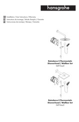 Hansgrohe Raindance E Thermostatic Showerhead / Wallbar Set 04914 0 Serie Instrucciones De Montaje
