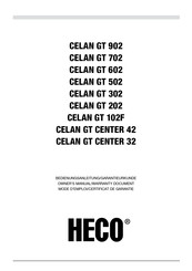 Heco CELAN GT 902 Manual De Instrucciones