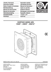 Vortice VARIO ARI 150/6 Manual De Instrucciones