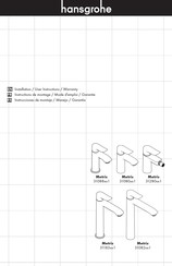 Hansgrohe Metris 31280 1 Serie Instrucciones De Montaje / Manejo / Garantía