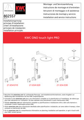 KWC ONO touch light PRO 21.654.030 Instrucciones De Montaje Y Servicio