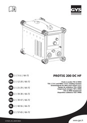 GYS PROTIG 200 DC HF Manual De Instrucciones