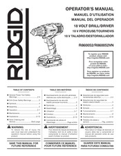 RIDGID R860052VN Manual Del Operador