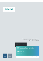 Siemens SIMOTICS FD 1MQ1 Instrucciones De Servicio