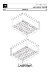 PB TEEN CUSHY LOUNGE BED Instrucciones De Ensamblaje