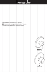 Hansgrohe Metris C 154041 Serie Instrucciones De Montaje / Manejo / Garantía