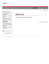Sony BRAVIA KDL-46CX525 Manual