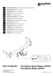 Westfalia Automotive 345 113 600 001 Instrucciones De Montaje Y De Servicio