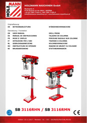 HOLZMANN MASCHINEN SB 3116RMN Manual De Instrucciones