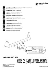 Westfalia Automotive 303 404 600 001 Instrucciones De Montaje Y De Servicio