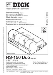 Dick RS-150 Duo Instrucciones De Uso