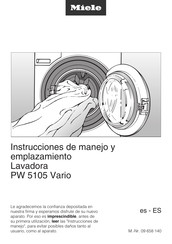 Miele PW 5105 Vario Instrucciones De Manejo Y Emplazamiento