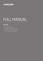 Samsung MX-T50 Manual