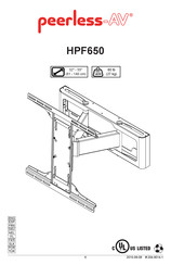 peerless-AV HPF650 Manual De Instrucciones