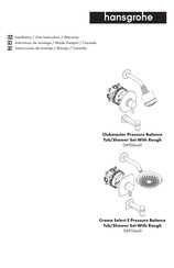 Hansgrohe Clubmaster Pressure Balance Tub/Shower Set With Rough 049060 Serie Instrucciones De Montaje / Manejo / Garantía