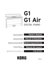 Korg G1 Air Manual Del Usuario