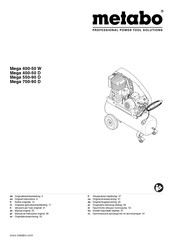 Metabo Mega 400-50 W Manual Original