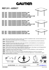 Gautier ADDICT 311 292 Instrucciones De Montaje