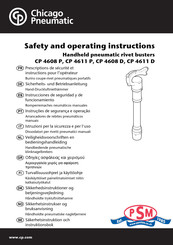 Chicago Pneumatic CP 4608 D Instrucciones De Seguridad Y De Funcionamiento