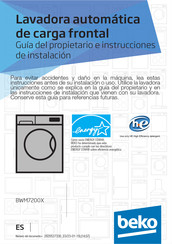 Beko BWM7200X Guia Del Propietario E Instrucciones De Instalación