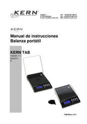 KERN TAB-BA-s-1311 Manual De Instrucciones