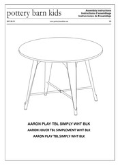 Pottery Barn Kids ARRON PLAY TBL SIMPLY WHT BLK Instrucciones De Ensamblaje