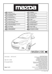 Mazda DF73-V4-701 Instrucciones De Montaje