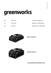 GreenWorks BAG715 Manual Del Operador