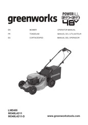 GreenWorks LME455 Manual Del Operador