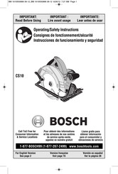 Bosch CS10 Instrucciones De Funcionamiento Y Seguridad