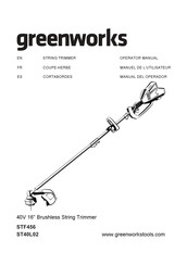 GreenWorks ST40L02 Manual Del Operador