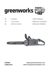 GreenWorks Pro CS48L4410 Manual Del Operador