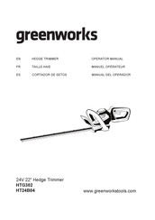 GreenWorks HT24B04 Manual Del Operador