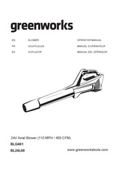 GreenWorks BL24L00 Manual Del Operador