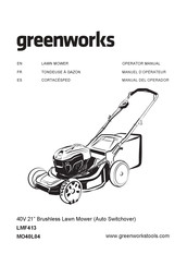 Greenworks MO40L04 Manual Del Operador