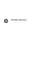 HP Deskjet 2640 Serie Manual Del Usuario