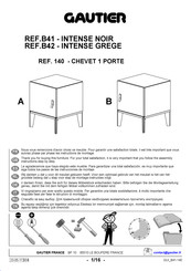 Gautier INTENSE NOIR B41 140 Instrucciones De Montaje